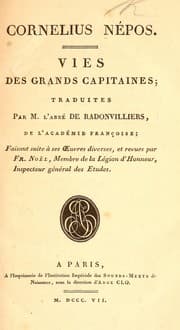 Tapa de Vies des grands capitaines