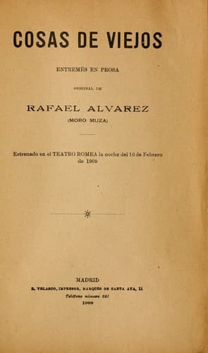 Tapa de Cosas de viejos