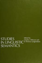 Tapa de Studies in linguistic semantics