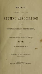 Tapa de Poem delivered before the Alumni association of the New England Yearly Meeting School