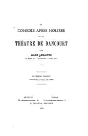 Tapa de La comédie après Molière et le théâtre de Dancourt