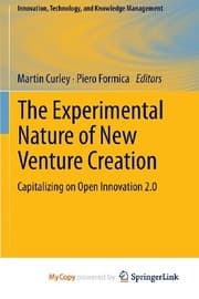 Tapa de The Experimental Nature of New Venture Creation