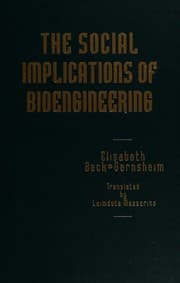 Tapa de The social implications of bioengineering