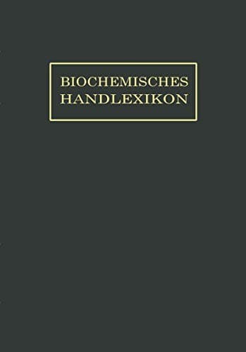 Tapa de Biochemisches Handlexikon