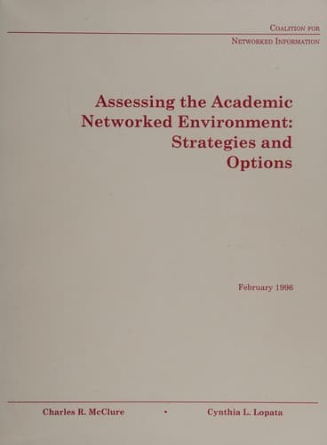 Tapa de Assessing the academic networked environment