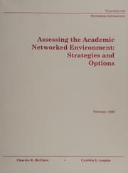 Tapa de Assessing the academic networked environment
