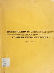 Tapa de Identification of unique features in education at American Indian schools