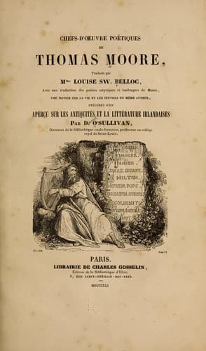 Tapa de Chefs-d'œuvre poétiques de Thomas Moore