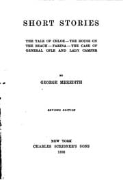Tapa de Short stories: The tale of Chloe-The house on the beach-Farina-The case of General Ople and Lady Camper