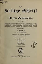 Tapa de Die Heilige Schrift des Alten Testaments