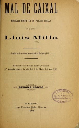 Tapa de Mal de caixal