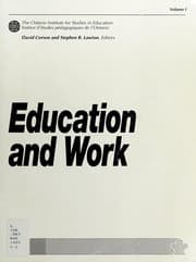 Tapa de Education and Work Volume Proceedings of The