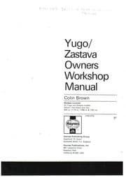 Tapa de Yugo/Zastava All Models 1981-90 Owners Workshop Manual