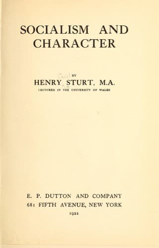 Tapa de Socialism and character