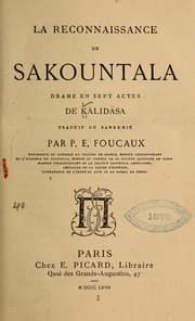 Tapa de La reconnaissance de Sakountala