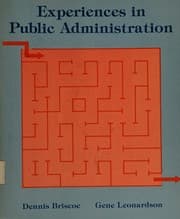 Tapa de Experiences in public administration