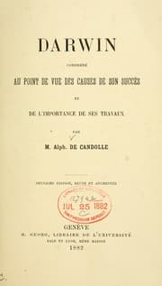 Tapa de Darwin considéré au point de vue des causes de son succès et de l'importance de ses travaux