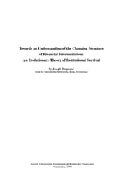 Tapa de Towards an understanding of the changing structure of financial intermediation