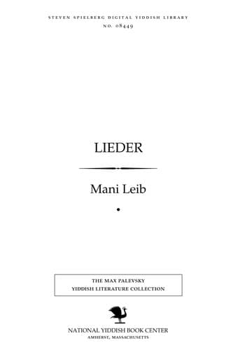 Tapa de Lieder