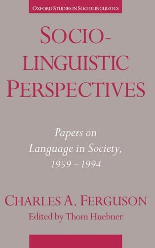 Tapa de Sociolinguistic perspectives