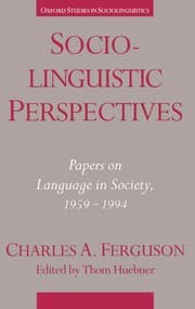 Tapa de Sociolinguistic perspectives