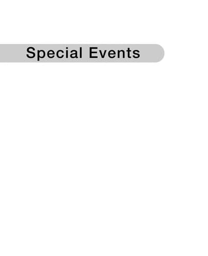 Tapa de Special events