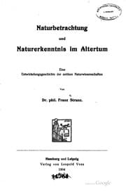 Tapa de Naturbetrachtung und Naturerkenntnis im Altertum