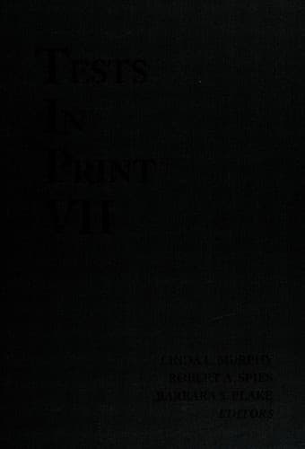 Tapa de Tests in print VII