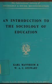 Tapa de An introduction to the sociology of education