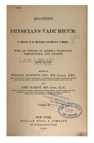 Tapa de Hooper's physician's vade mecum