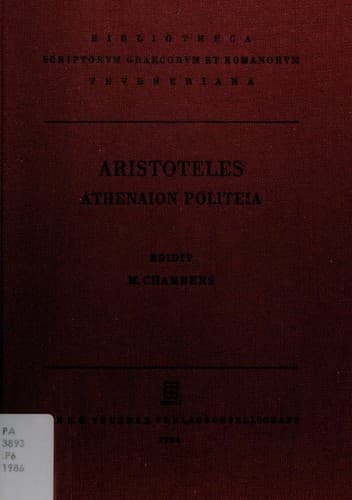 Tapa de Aristotelis Athenaion politeia