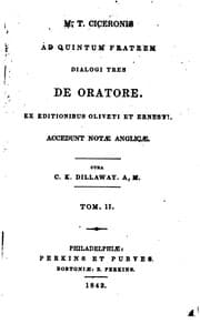 Tapa de M. T. Ciceronis Ad quintum fratrem dialogi tres de oratore: ex editionibus ..