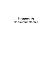 Tapa de Interpreting consumer choice
