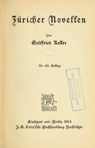 Tapa de Züricher novellen