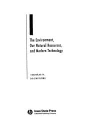 Tapa de The Environment, Our Natural Resources and Modern Technology