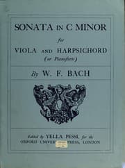 Tapa de Sonata in C minor for viola and harpsichord (or pianoforte)
