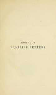 Tapa de The familiar letters of James Howell, historiographer royal to Charles II