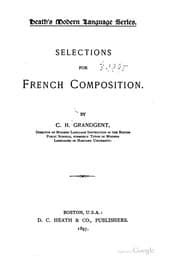 Tapa de Selections for French composition