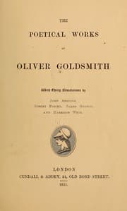Tapa de The poetical works of Oliver Goldsmith