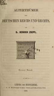 Tapa de Alterthümer des deutschen Reichs und Rechts