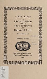 Tapa de A vindication of Providence, or, A true estimate of human life (Second edition, 1728)