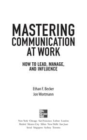 Tapa de Mastering communication at work