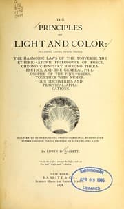 Tapa de The principles of light and color