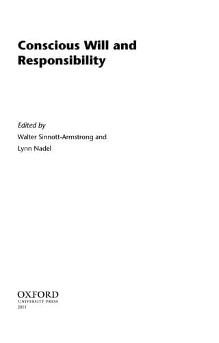 Tapa de Conscious will and responsibility