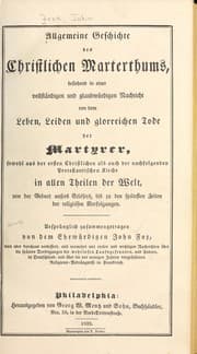 Tapa de Allgemeine geschichte des christlichen marterthums