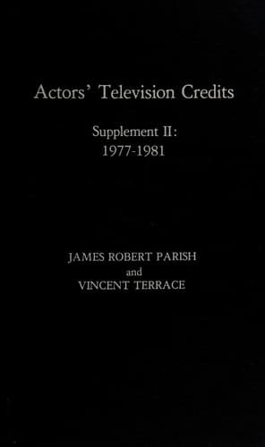 Tapa de Actors' television credits.