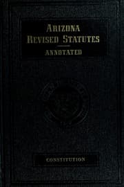 Tapa de Arizona revised statutes annotated