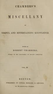 Tapa de Chambers's miscellany of useful and entertaining knowledge