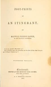 Tapa de Foot-prints of an itinerant