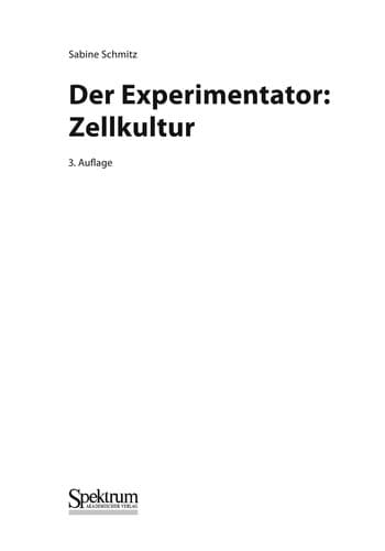 Tapa de Der Experimentator: Zellkultur